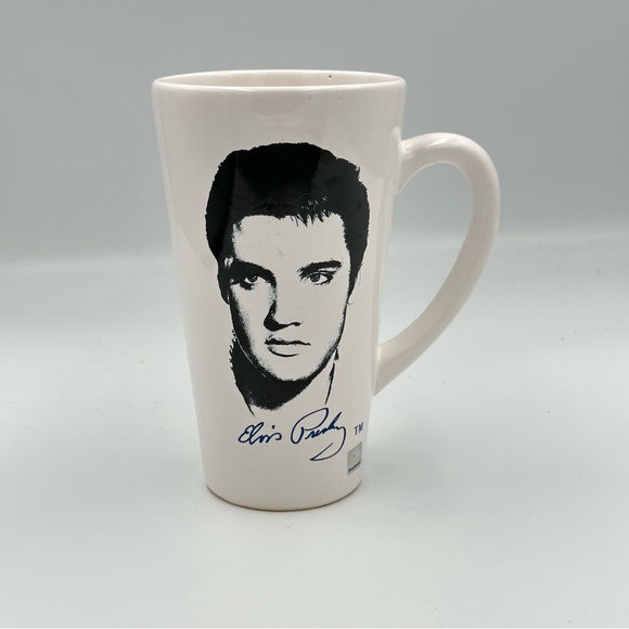 Other - Elvis Presley White Tall Coffee Cup Mug
Signature. The King of Rock & Roll